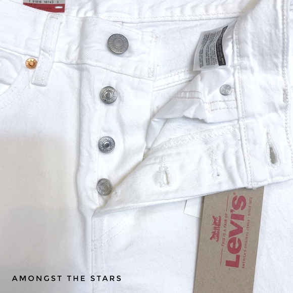 Levi’s Wedgie Icon Fit White Tapered Jeans - Picture 6 of 7